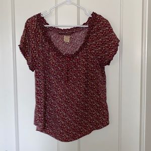 Faded Glory Vintage BoHo floral top